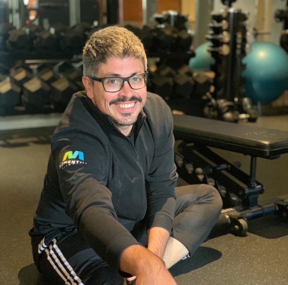 Momentum Fit Man Stretching